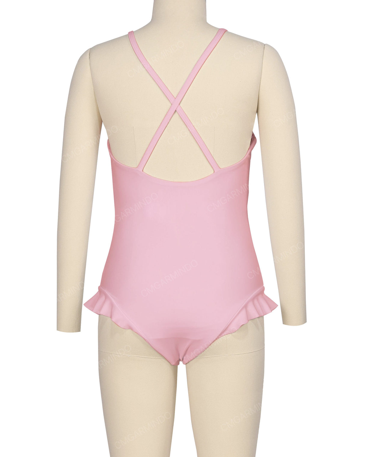 Leg Frill Cross Back One Piece