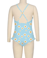 Leg Frill Cross Back One Piece