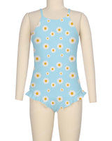 Leg Frill Cross Back One Piece