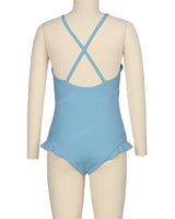 Leg Frill Cross Back One Piece
