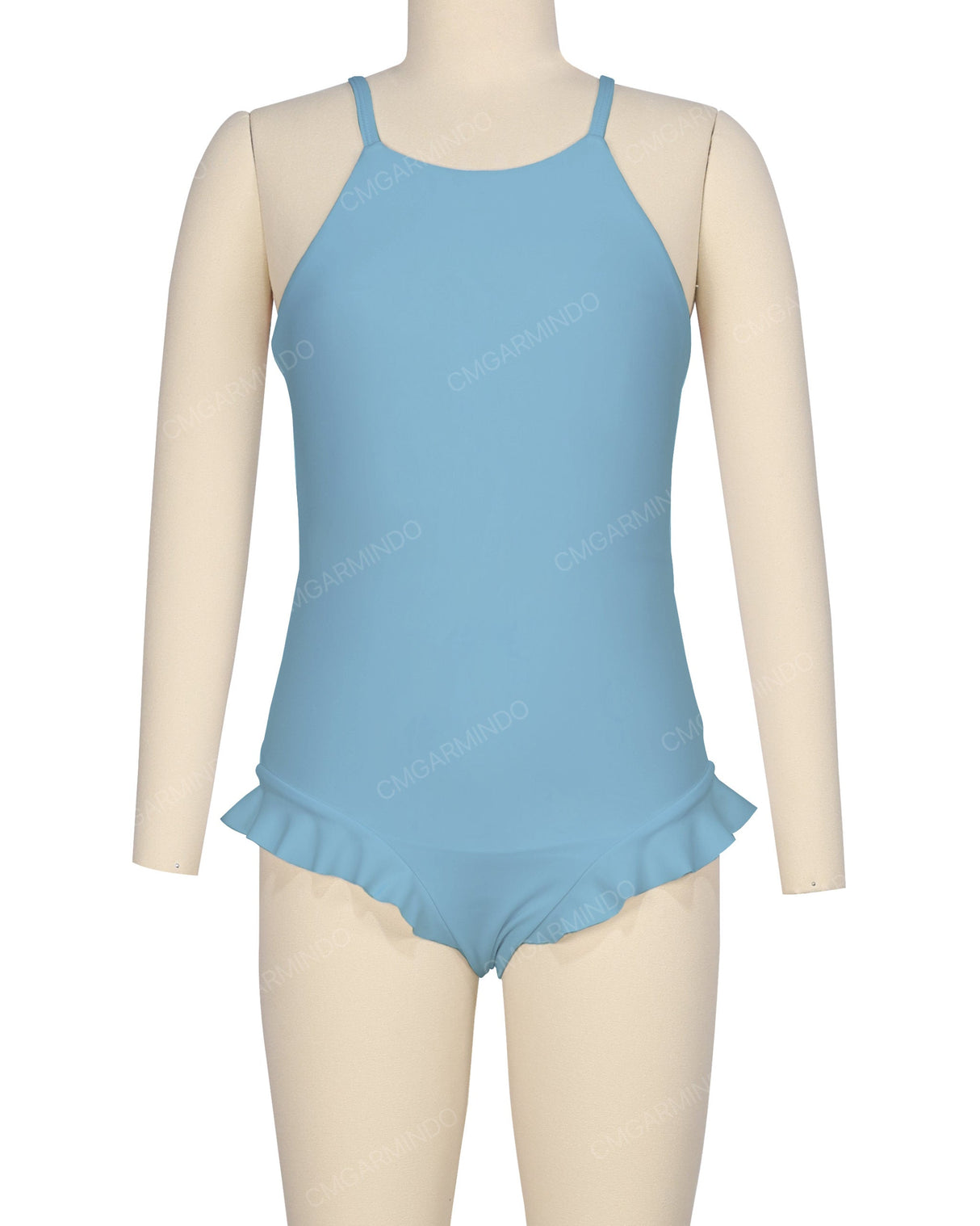 Leg Frill Cross Back One Piece