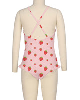 Leg Frill Cross Back One Piece