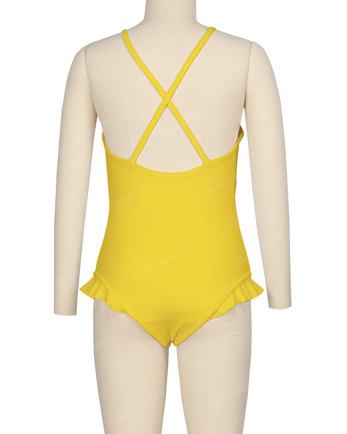 Leg Frill Cross Back One Piece