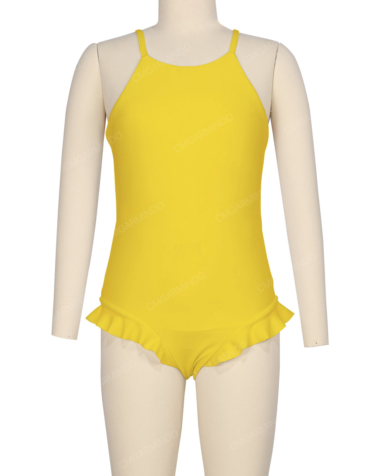 Leg Frill Cross Back One Piece