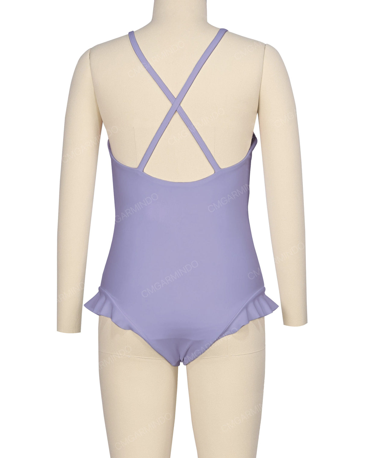 Leg Frill Cross Back One Piece