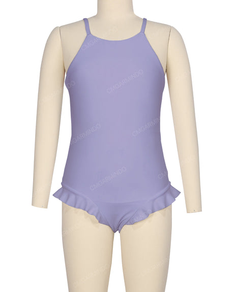 Leg Frill Cross Back One Piece