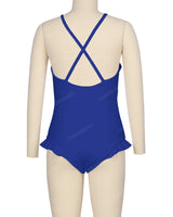 Leg Frill Cross Back One Piece