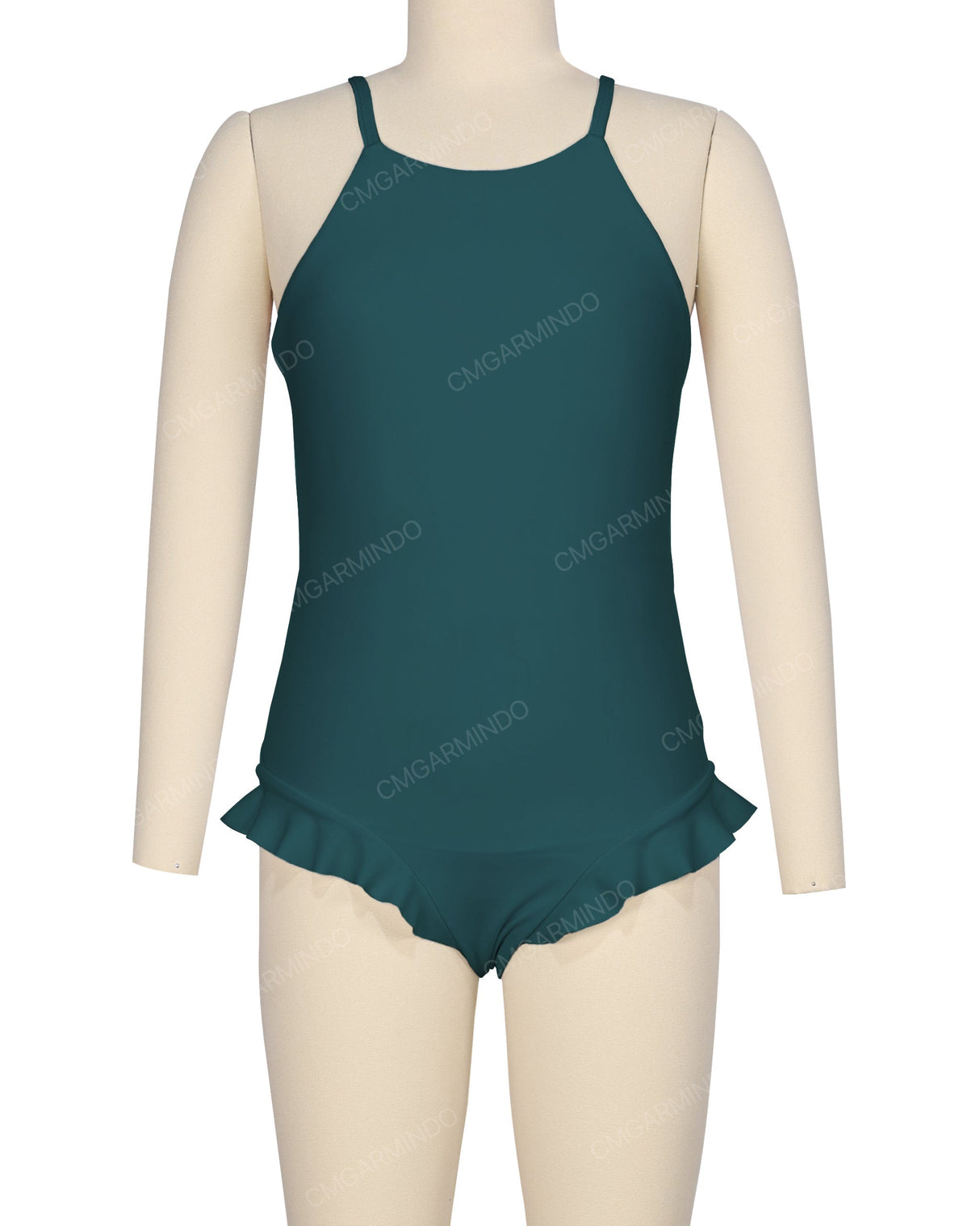 Leg Frill Cross Back One Piece