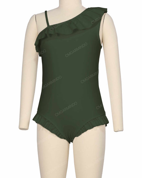 Ruffle Front One Piece