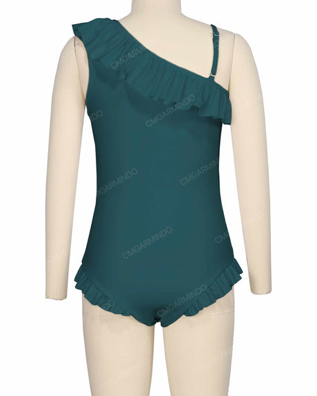 Ruffle Front One Piece