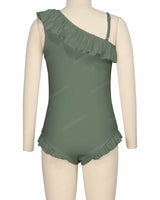 Ruffle Front One Piece
