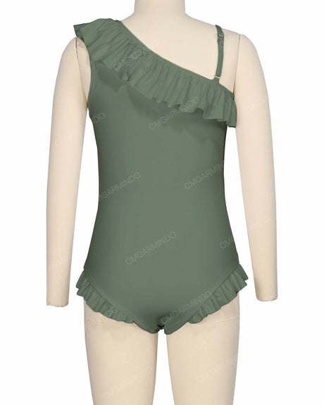 Ruffle Front One Piece