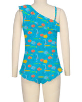Ruffle Front One Piece
