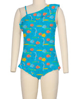 Ruffle Front One Piece