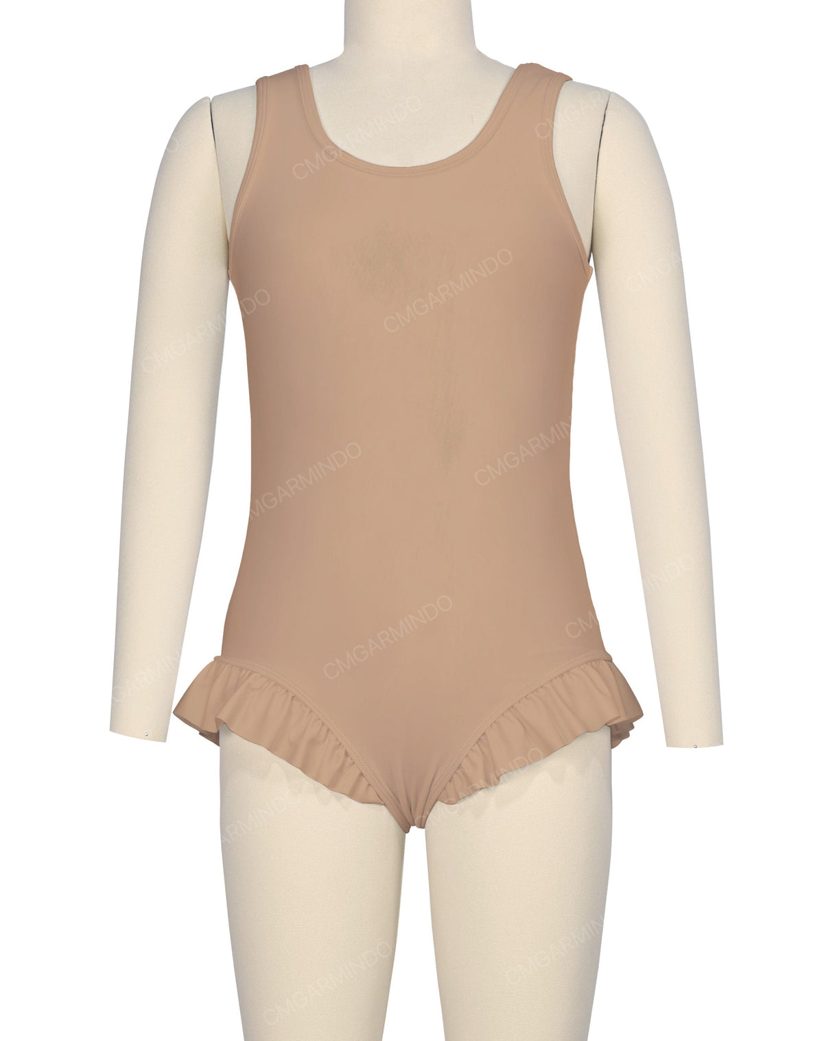 Frill Leg Scoop Back One Piece