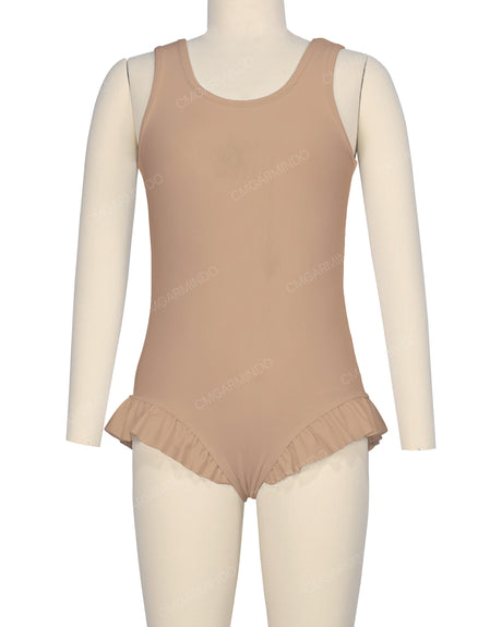 Frill Leg Scoop Back One Piece