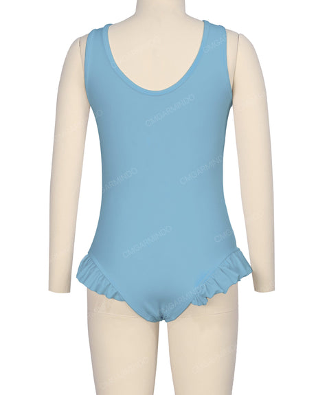 Frill Leg Scoop Back One Piece