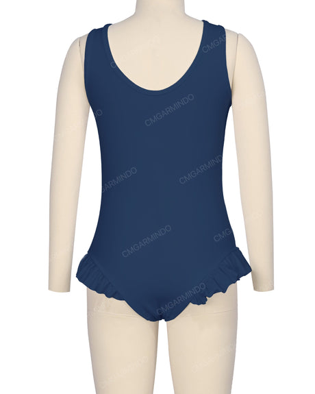 Frill Leg Scoop Back One Piece