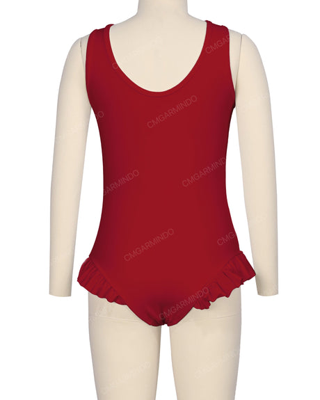 Frill Leg Scoop Back One Piece