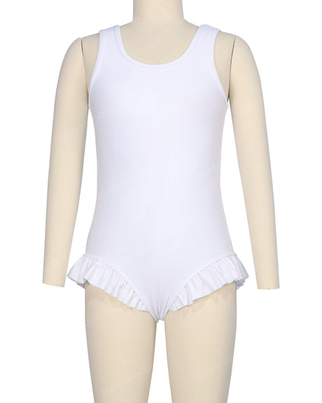 Frill Leg Scoop Back One Piece