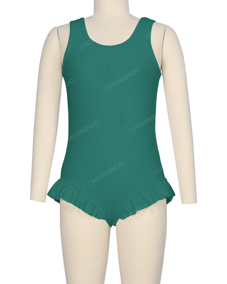 Frill Leg Scoop Back One Piece