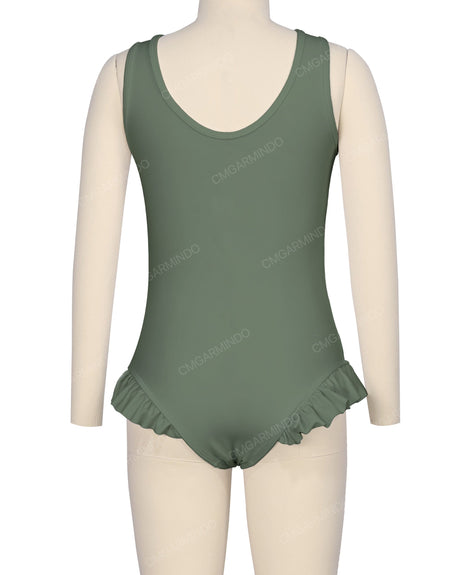 Frill Leg Scoop Back One Piece