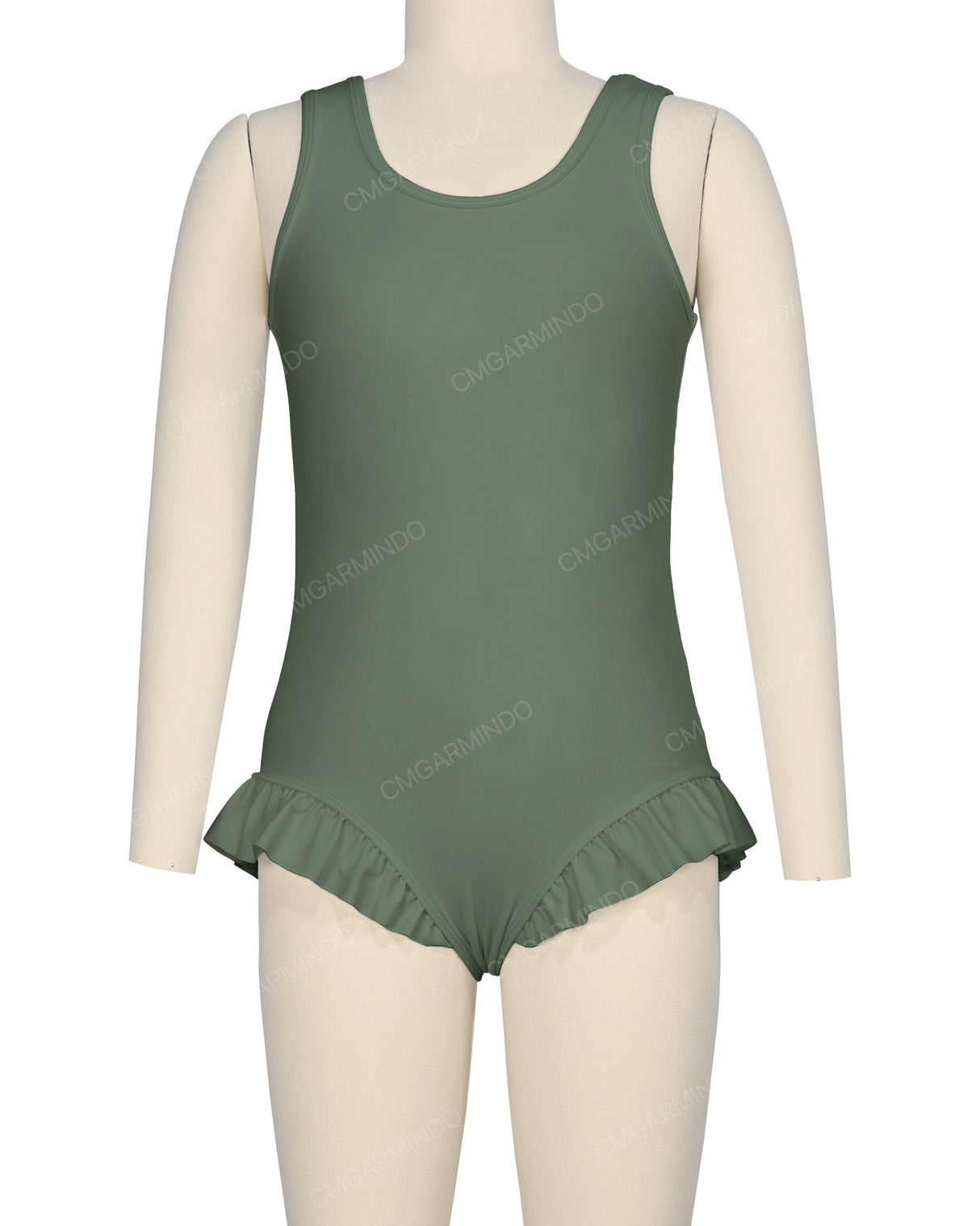 Frill Leg Scoop Back One Piece
