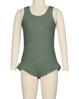 Frill Leg Scoop Back One Piece