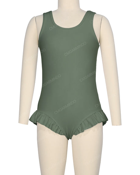 Frill Leg Scoop Back One Piece