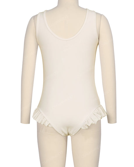 Frill Leg Scoop Back One Piece