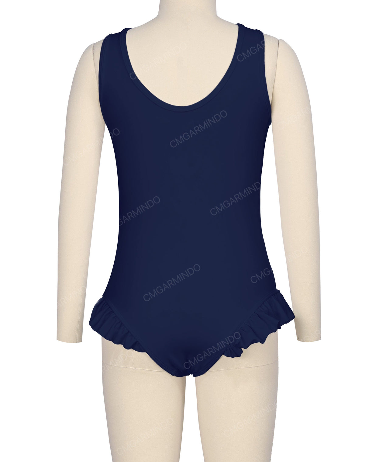 Frill Leg Scoop Back One Piece