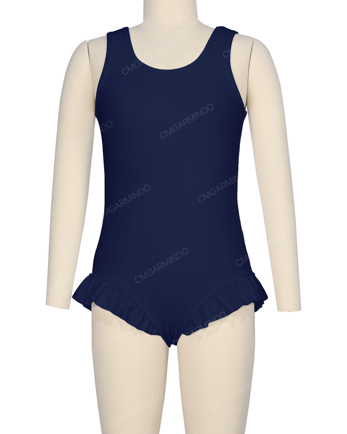 Frill Leg Scoop Back One Piece