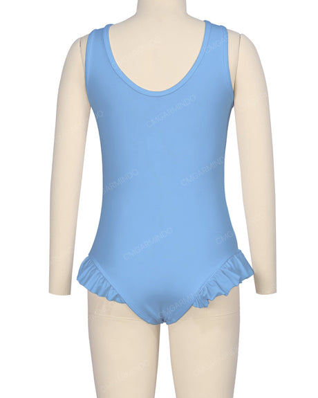 Frill Leg Scoop Back One Piece