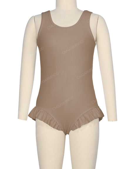 Frill Leg Scoop Back One Piece