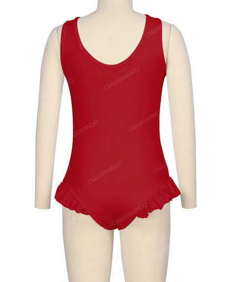 Frill Leg Scoop Back One Piece