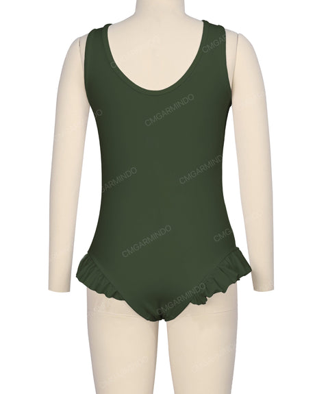 Frill Leg Scoop Back One Piece