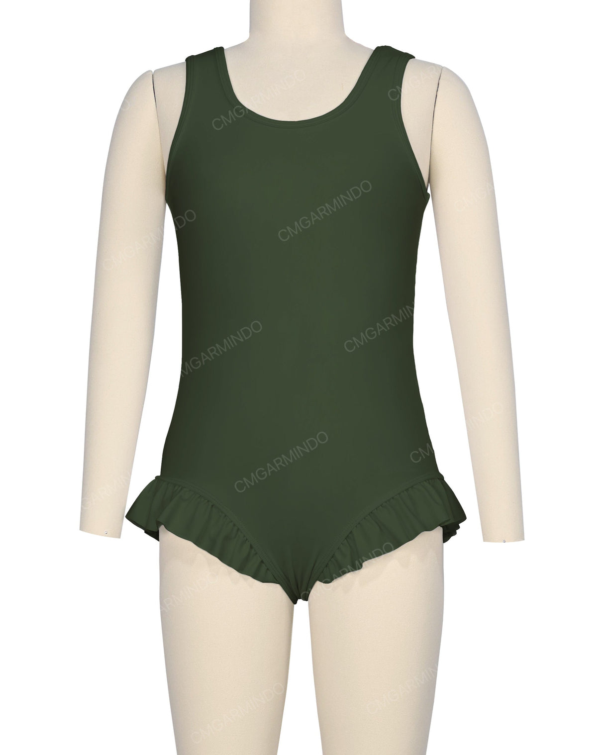Frill Leg Scoop Back One Piece