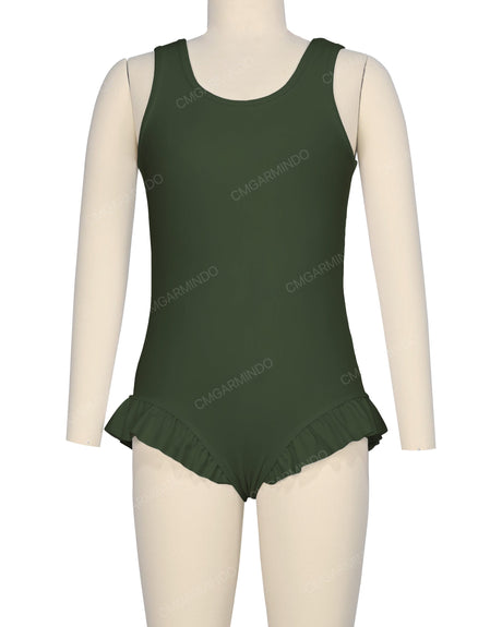 Frill Leg Scoop Back One Piece
