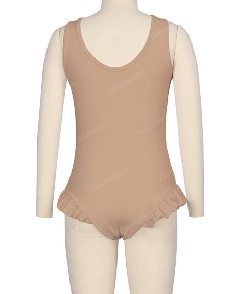 Frill Leg Scoop Back One Piece