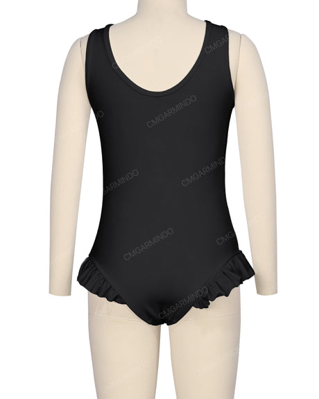 Frill Leg Scoop Back One Piece