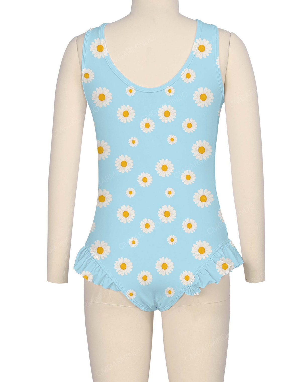 Frill Leg Scoop Back One Piece
