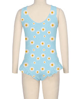 Frill Leg Scoop Back One Piece