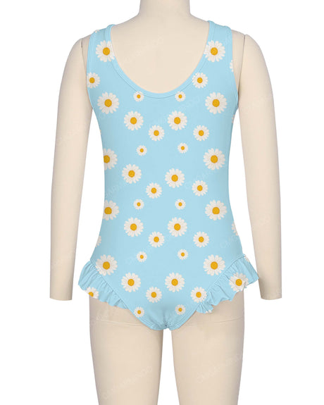 Frill Leg Scoop Back One Piece