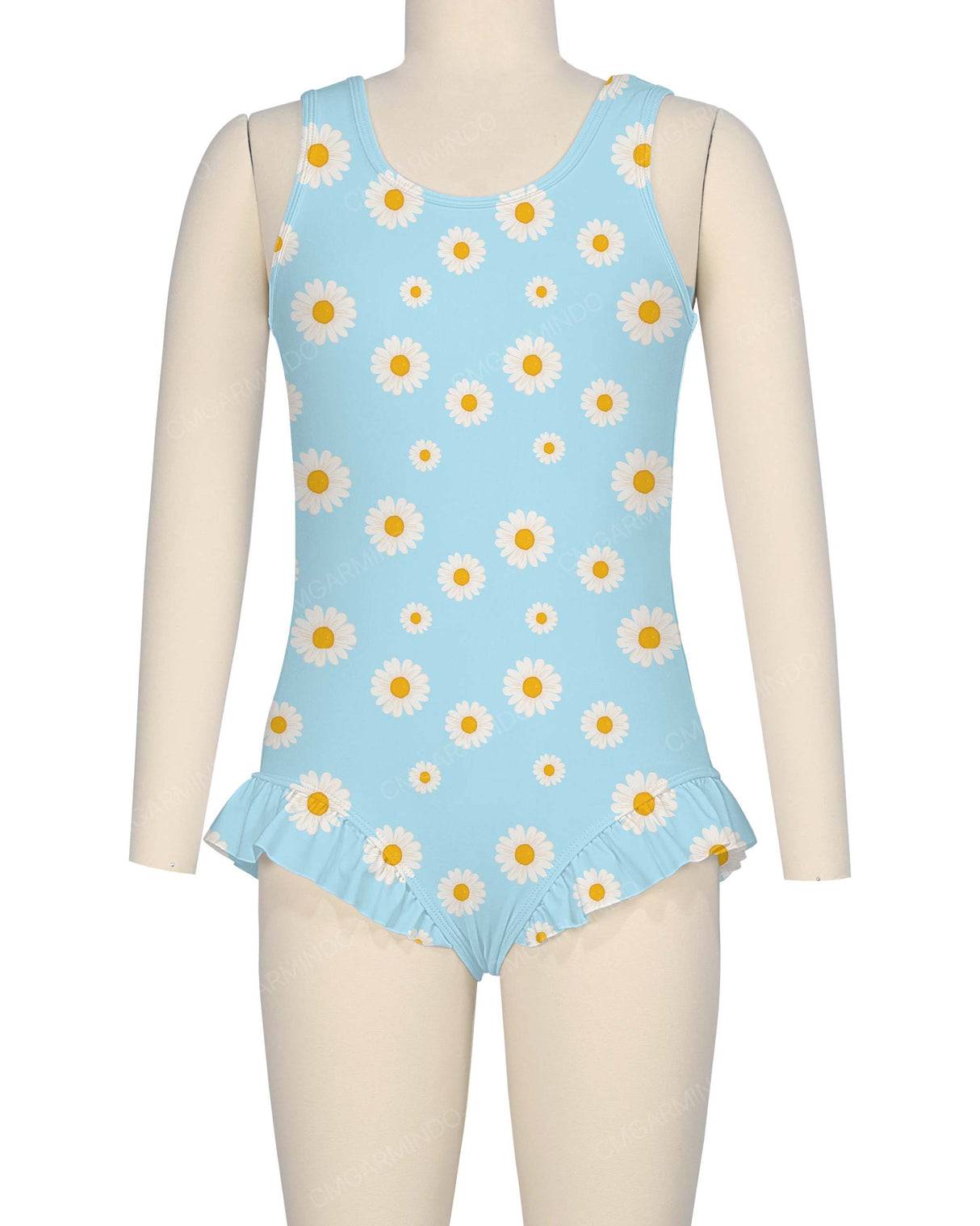 Frill Leg Scoop Back One Piece