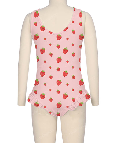 Frill Leg Scoop Back One Piece
