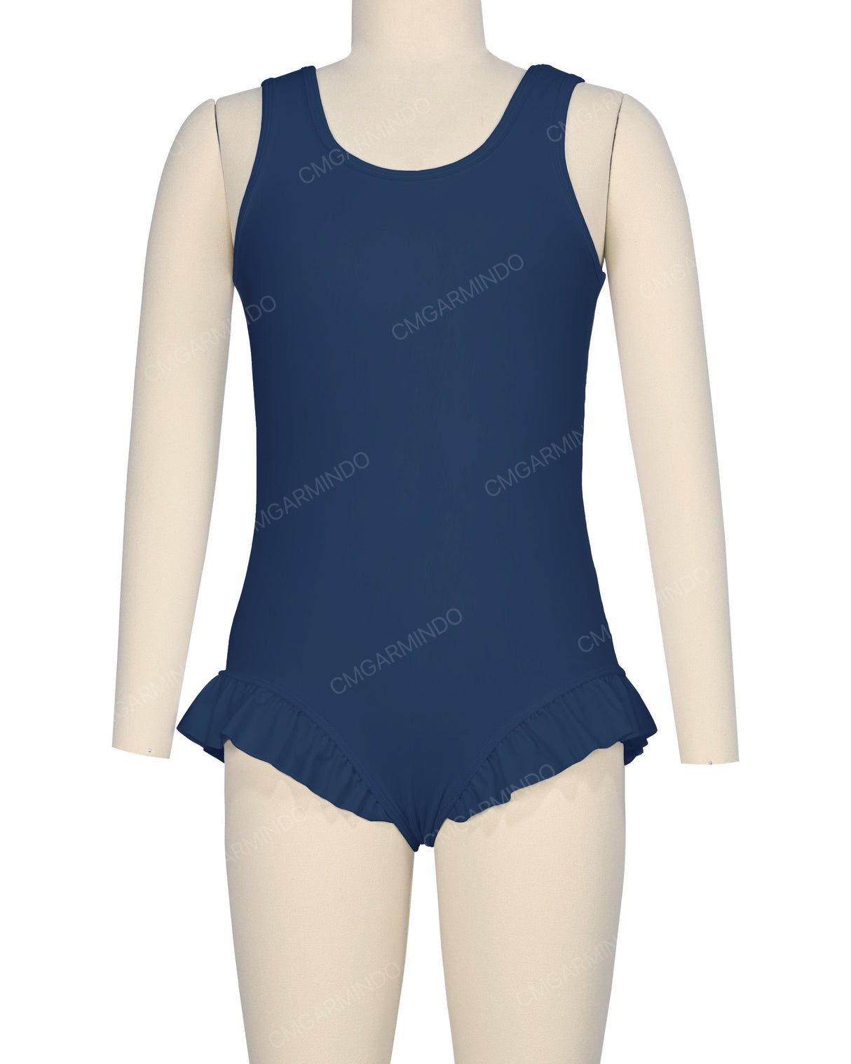 Frill Leg Scoop Back One Piece