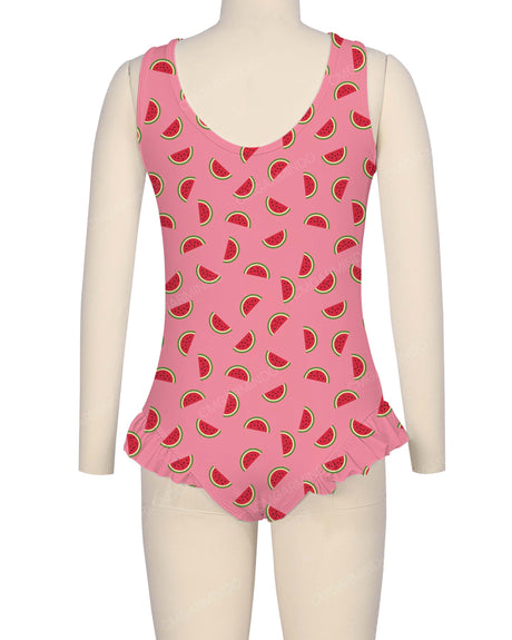 Frill Leg Scoop Back One Piece