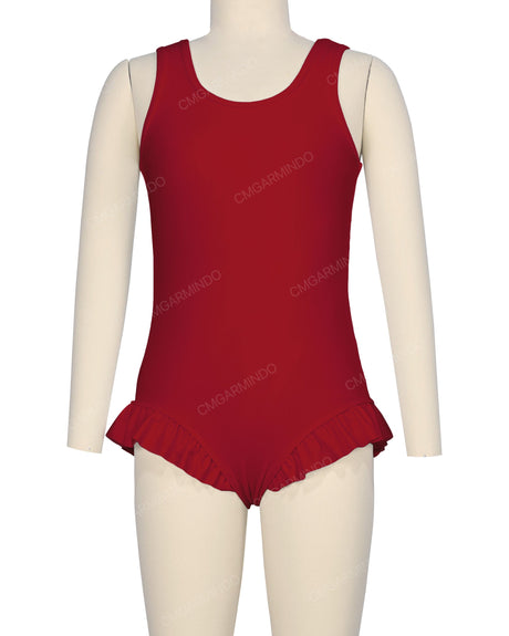 Frill Leg Scoop Back One Piece