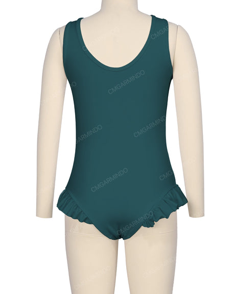 Frill Leg Scoop Back One Piece