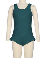Frill Leg Scoop Back One Piece